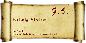 Faludy Vivien névjegykártya